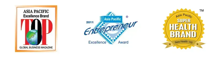 A-Class awards: Asia Pacific Top Excellence Brand, Asia Pacific Entrepreneur Excellence Award 2011 and Asia Pacific Super Health Brand